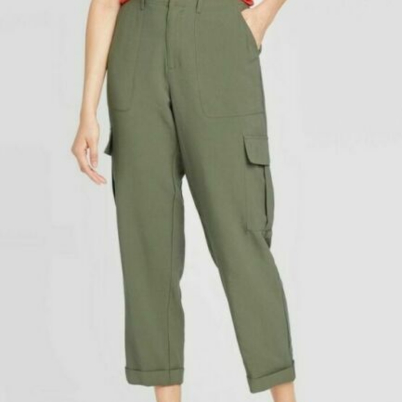 a new day Pants - A New Day Olive Green Cargo Pants, Size 14